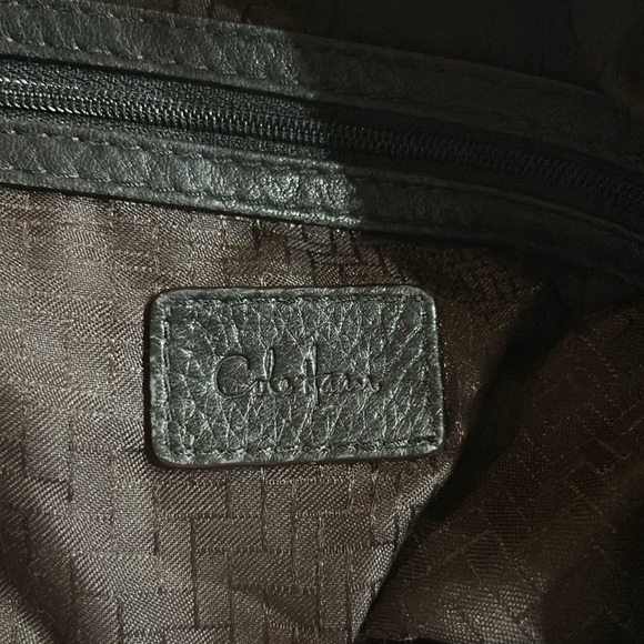 Cole Haan Black Pebble Leather Hobo Satchel Bag w/ duster bag - Picture 13 of 16